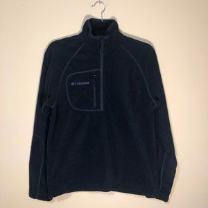 Columbia Black Half-Zip Up Fleece Sweater S